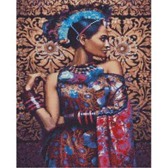 Купить Алмазная мозаика 40х50 см квадратными камушками Девушка в национальной одежде  в Украине