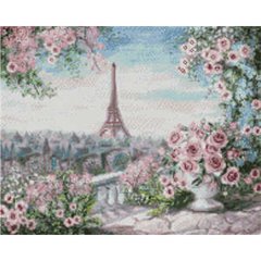 Купить Алмазная мозаика 40х50 см квадратными камушками Цветы в Париже  в Украине