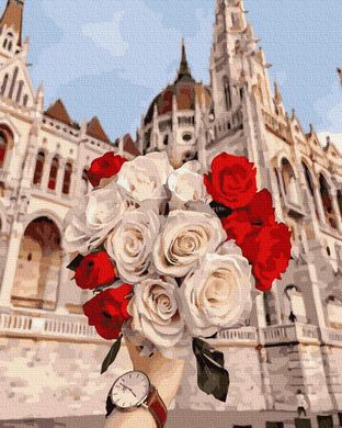 Купити Набір для розфарбовування картини по цифрам без коробки Букет троянд  в Україні