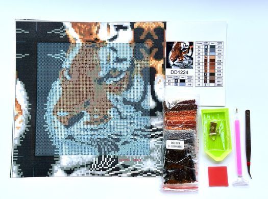 Купити Алмазна вишивка для дітей ColorArt Тигр 20х20 DD1224  в Україні
