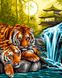 Алмазна вишивка На Підрамнику Тигри на відпочинку