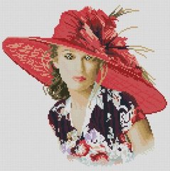 Купить Алмазная вышивка ТМ Dream Art Леди в красной шляпке  в Украине