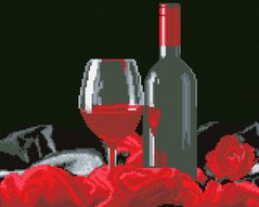 Купить Алмазная мозаика 30х40 Вино и розы  в Украине