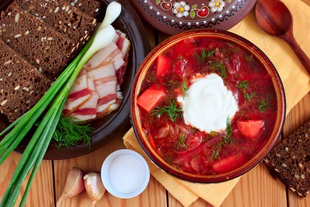 Купити Український борщ Набір для алмазної вишивки квадратними камінчиками   в Україні