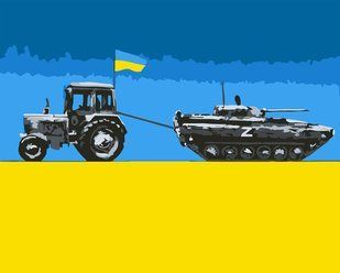 Купити Доброго вечора, ми з України Картина за номерами на полотні 40 х 50 см  в Україні