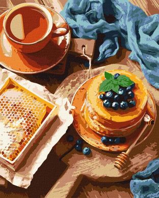 Купить Панкейки к чаю Цифровая картина раскраска  в Украине