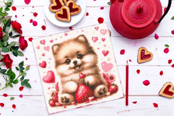 Купити Клубочок щастя Алмазна вишивка для дітей Квадратні стрази 25х25 см На підрамнику  в Україні