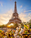 Париж - Небо Алмазная мозаика На Подрамнике, квадратные камни