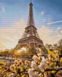 Париж - Небо Алмазная мозаика, квадратные камни