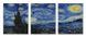 Звездная ночь Триптих Картина по номерам без коробки, Без коробки, Триптих 50 х 120 см