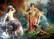 Алмазная мозаика с полной закладкой полотна Девушки у озера худ. Hans Zatzka, Нет