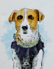 Купити Картина за номерами (без коробки) Акварельний пес Патрон  в Україні