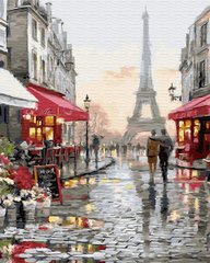 Купити Картина за номерами без коробки Париж після дощу  в Україні