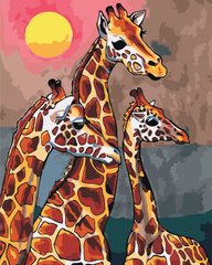 Купить Семья жирафов. Цифровая картина раскраска  в Украине