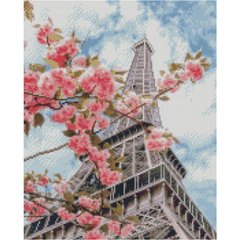 Купити Набір для творчості алмазна картина Цвітіння сакури у Парижі 40х50 см  в Україні