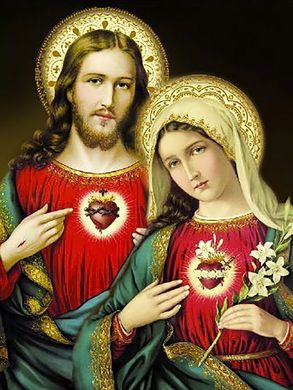 Купити Набір для алмазної вишивки Святі серця Ісуса і Марії  в Україні