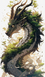 Зеленый дракон Набор для картины алмазной мозаикой (без подрамника), Нет, 60 х 35 см