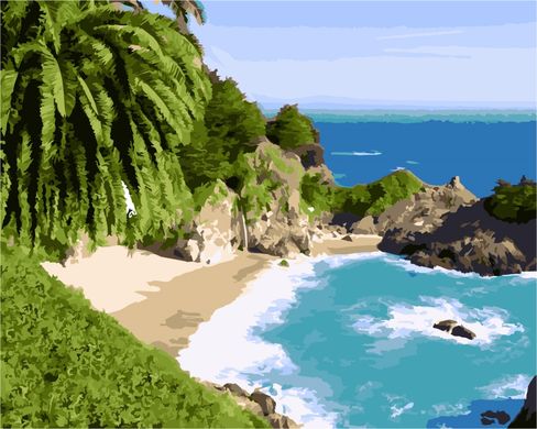 Купити Тропічний острів Картина за номерами ТМ АртСторі  в Україні