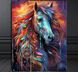Волшебная лошадь Алмазная вышивка Квадратные стразы 40х50 см с голограммными оттенками
