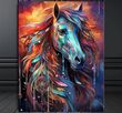 Купити Чарівний кінь Алмазна вишивка Квадратні стрази 40х50 см з голограмними відтінками  в Україні