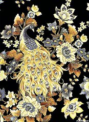 Купити Діамантова мозаїка з повним закладенням полотна Золотий павич  в Україні