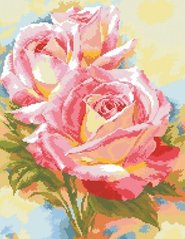 Купить 30580 Акварельные розы. Алмазная мозаика(квадратные, полная)  в Украине