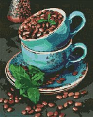 Купити Ароматні кавові зерна Мозаїчна картина за номерами 40х50 см  в Україні