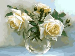 Купити Розмальовування по номерах картина Чайні троянди  в Україні