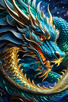 Купить Величественный дракон Набор для картины алмазной мозаикой (без подрамника)  в Украине