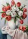 Букет тюльпанов в вазе Набор для алмазной мозаики на подрамнике 30х40см, Да, 30 x 40 см