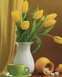 Желтые Тюльпаны Алмазная мозаика, квадратные камни