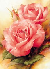 Купити Мозаїчна картина Алмазна вишивка Прекрасні троянди  в Україні