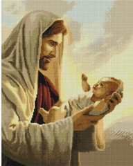 Купити Алмазна мозаїка 40х50 Ісус з дитиною  в Україні