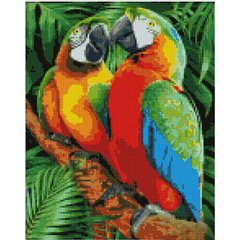 Купити Яскраві папуги 30х40 см (KB126) Набір для творчості алмазна картина  в Україні