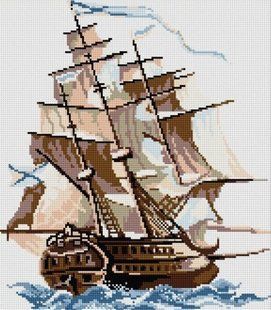 Купить 30581 Бригантина. Алмазная мозаика(квадратные, полная)  в Украине