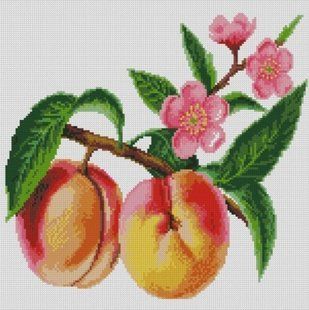 Купить 30681 Персики. Алмазная мозаика(квадратные, полная)  в Украине