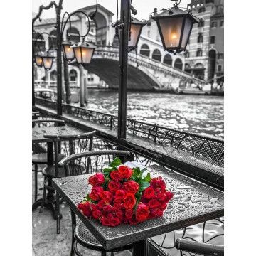 Купити Алмазна мозаїка 30х40см Троянди на столі  в Україні