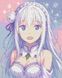 Аниме. Эмилия re-zero Мозаичная картина по номерам, Да, 40 x 50 см