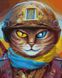 Котик Защитник Алмазная картина на подрамнике 40 х 50 см, Да, 40 x 50 см