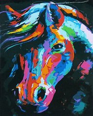 Купить Набор для рисования по номерам (без коробки) Поп-арт лошадь  в Украине