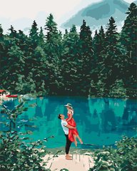Купити Картина за номерами Побачення у озера  в Україні
