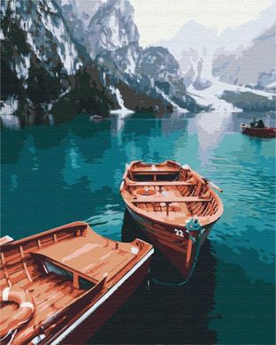 Купить Лодки на альпийском озере Набор для рисования картин по номерам  в Украине