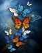 Яскраві метелики Алмазна мозаїка круглими камінчиками 40х50 см УЦІНКА, Так, 40 x 50 см