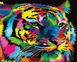 Набор для рисования картины по номерам Радужный тигр, Без коробки, 40 х 50 см