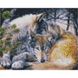 Алмазная мозаика 40х50 см квадратными камушками Семейство волков, Да, 40 x 50 см