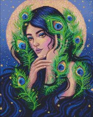 Купити Загадкова дівчина ©pollypop92 Мозаїчна картина за номерами 40х50 см  в Україні