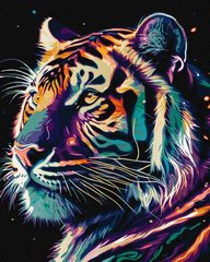 Купити Набір для живопису по номерам Фантастичний тигр з фарбами металік extra ©art_selena_ua  в Україні
