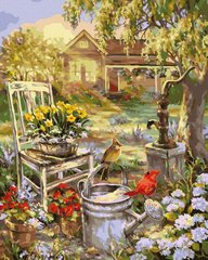 Купити Малювання картин за номерами (без коробки) Літній сад  в Україні