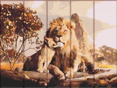 Купить Картина по номерам на дереве Наследник льва  в Украине