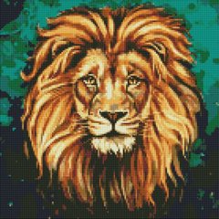 Купить Раскошный лев Мозаичная картина по номерам 40х40 см  в Украине